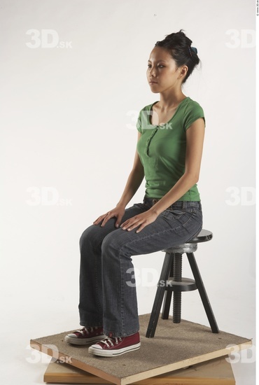 Whole Body Woman Artistic poses Asian Casual Slim