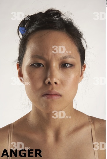 Face Emotions Woman Asian Slim