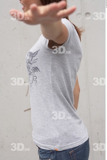 Upper Body Woman White Casual Slim