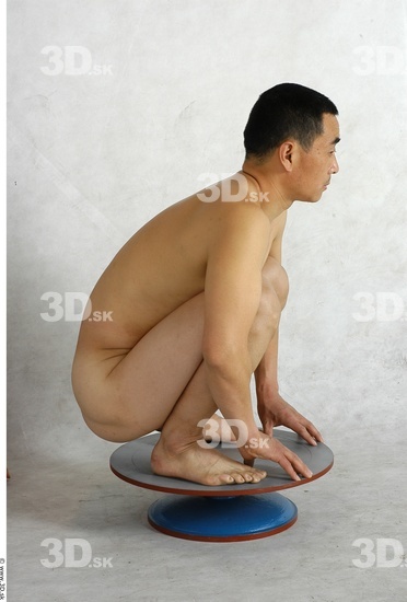 Whole Body Phonemes Man Asian Nude Slim Male Studio Poses