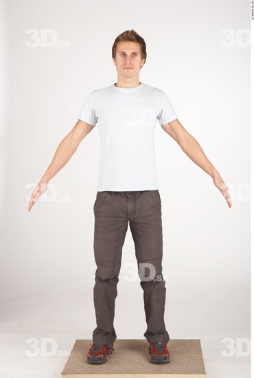 Whole Body Man White Casual Athletic