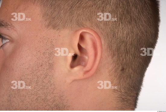 Ear Man White Nude Muscular