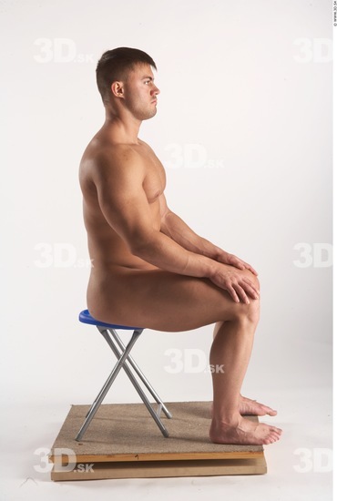 Whole Body Man Artistic poses White Nude Muscular