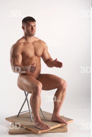 Whole Body Man Artistic poses White Nude Muscular