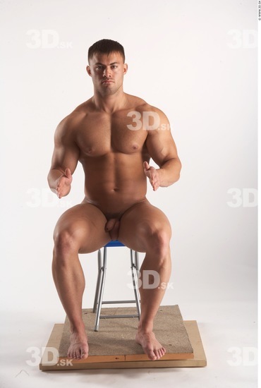 Whole Body Man Artistic poses White Nude Muscular