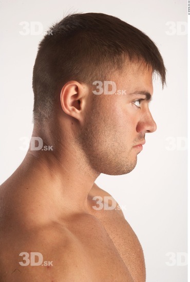 Neck Man Animation references White Nude Muscular