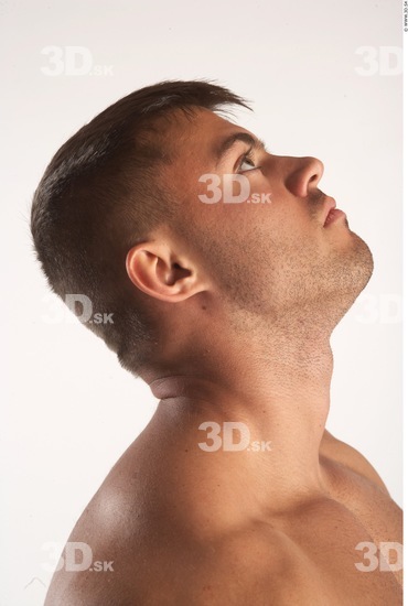 Neck Man Animation references White Nude Muscular