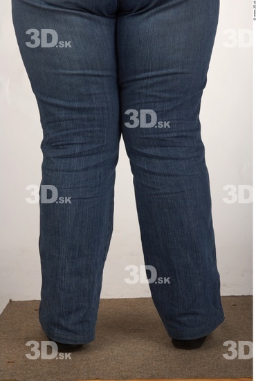 Calf Woman White Casual Overweight