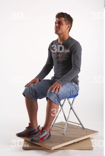 Whole Body Man Artistic poses White Casual Athletic