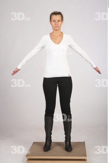 Whole Body Woman White Casual Slim