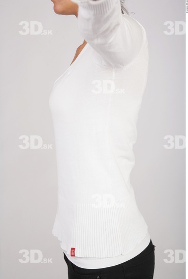 Upper Body Woman White Casual Slim