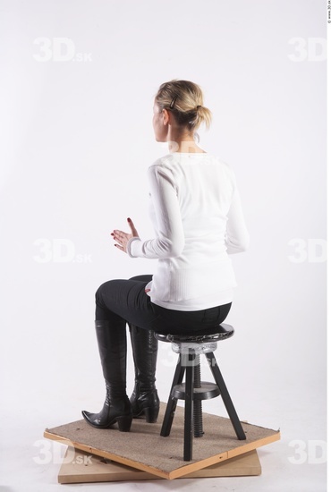 Whole Body Woman Artistic poses White Casual Slim