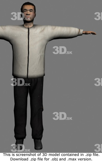 3D Model Asian Man