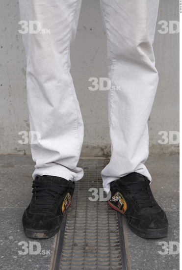 Calf Man White Casual Slim