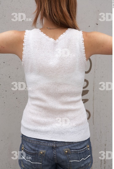 Upper Body Woman White Casual Average