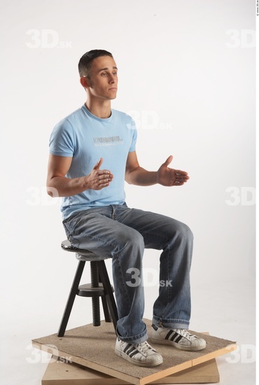 Whole Body Man Artistic poses White Casual Athletic