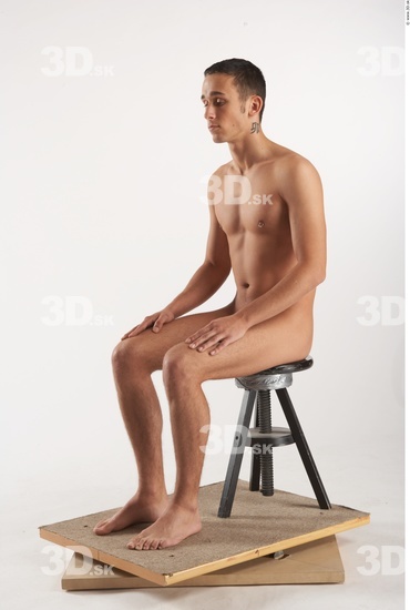 Whole Body Man Artistic poses White Nude Athletic