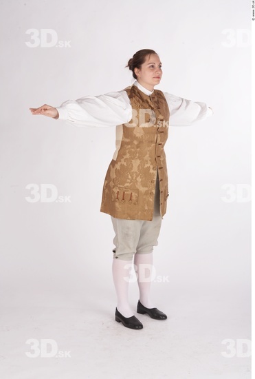 Whole Body Woman White Historical Average Costume photo references