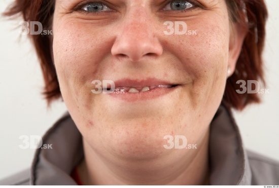 Mouth Woman White Casual Chubby