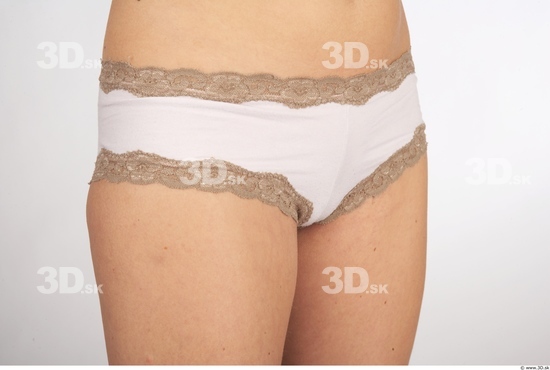 Hips Woman White Underwear Slim