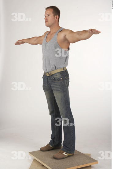 Whole Body Man White Casual Muscular