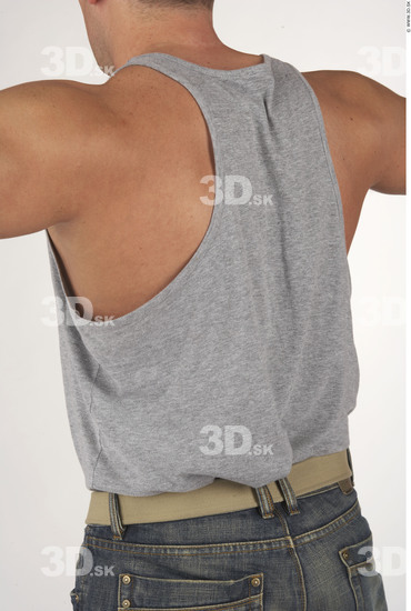 Upper Body Man White Casual Muscular