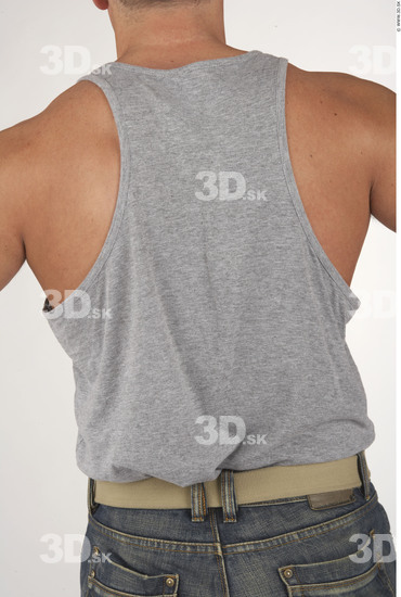 Upper Body Man White Casual Muscular