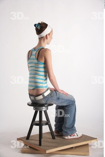 Whole Body Woman Artistic poses White Casual Slim