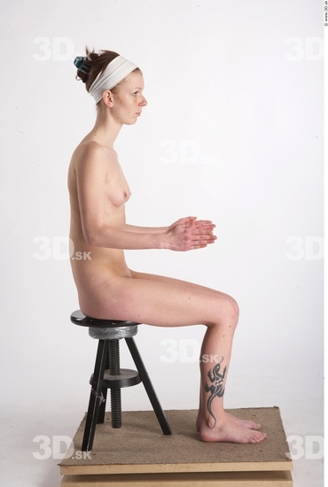 Whole Body Woman Artistic poses White Nude Slim