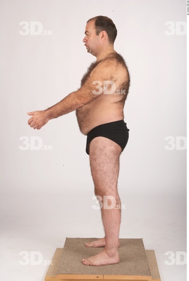 Whole Body Man Underwear Shoes Chubby Studio photo references