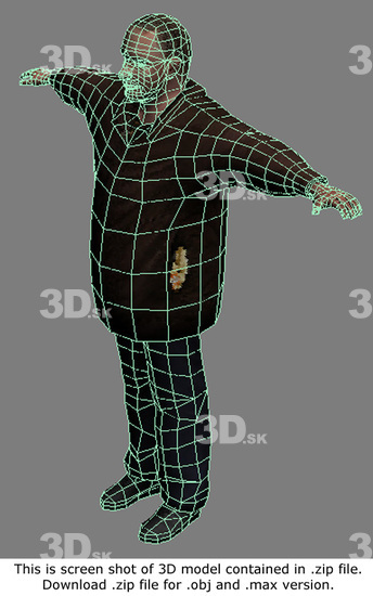 3D Model White Man