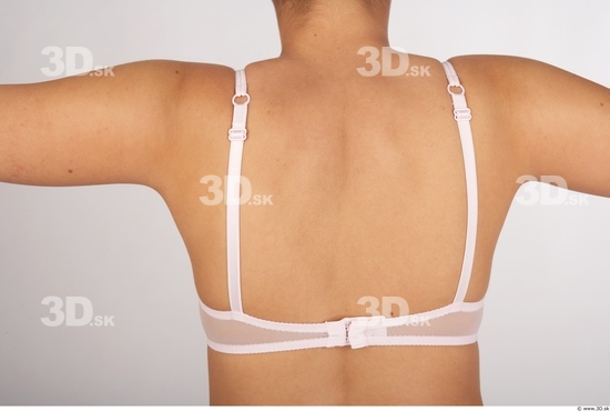 Back Woman White Underwear Slim