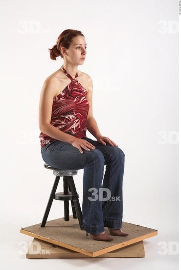 Whole Body Woman Artistic poses White Casual