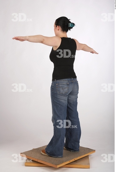 Whole Body Woman T poses Casual Average Studio photo references