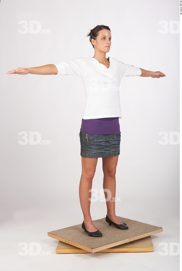 Whole Body Woman T poses Casual Athletic Studio photo references