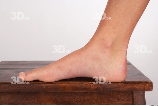 Foot Whole Body Woman Athletic Studio photo references