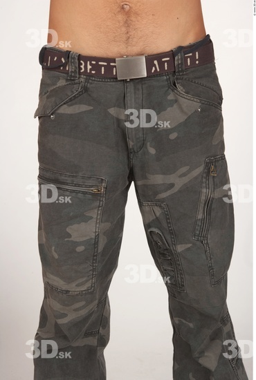 Thigh Whole Body Man Army Trousers Average Studio photo references