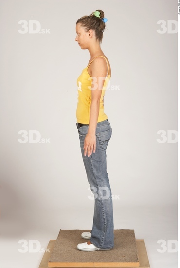 Whole Body Woman Casual Slim Studio photo references