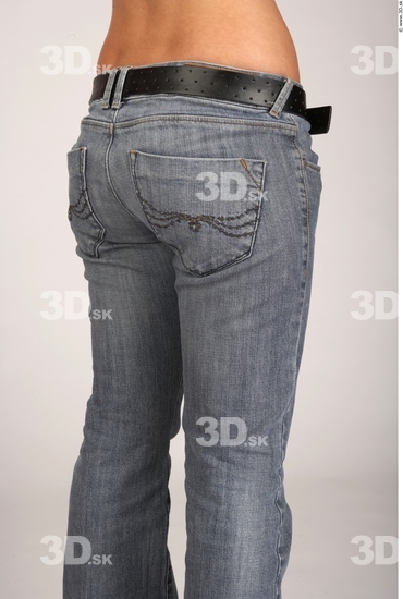 Thigh Whole Body Woman Casual Jeans Slim Studio photo references