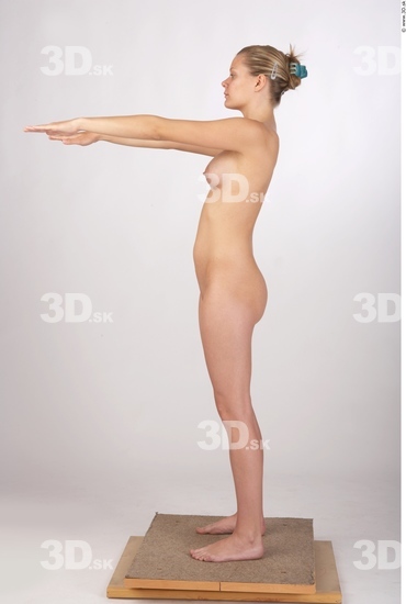 Whole Body Woman Nude Slim Studio photo references