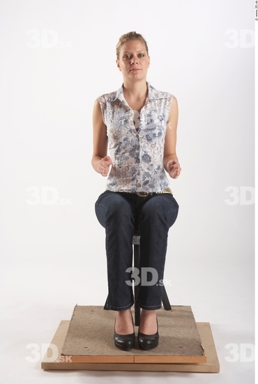 Whole Body Woman Artistic poses White Casual Slim