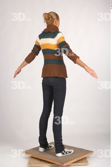 Whole Body Woman Casual Slim Studio photo references