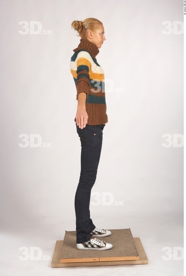 Whole Body Woman Casual Slim Studio photo references