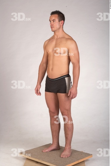 Whole Body Man Underwear Muscular Studio photo references