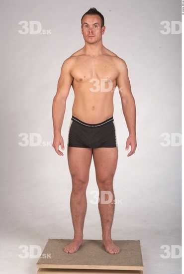 Whole Body Man Underwear Muscular Studio photo references