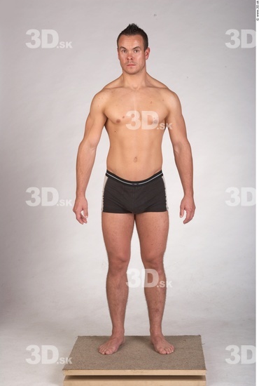 Whole Body Man Underwear Muscular Studio photo references