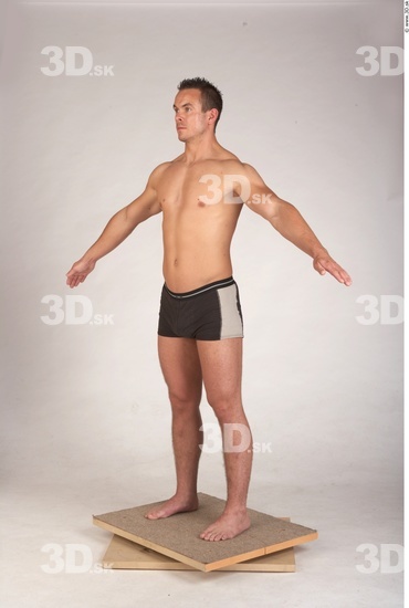 Whole Body Man Underwear Muscular Studio photo references