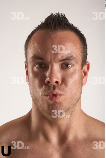 Face Whole Body Phonemes Man Muscular Studio photo references