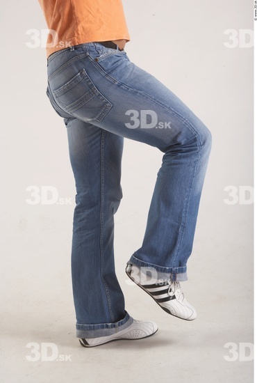 Leg Whole Body Man Animation references Casual Jeans Muscular Studio photo references