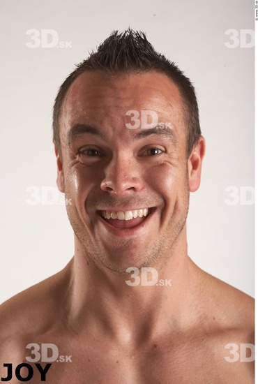 Face Whole Body Emotions Man Muscular Studio photo references